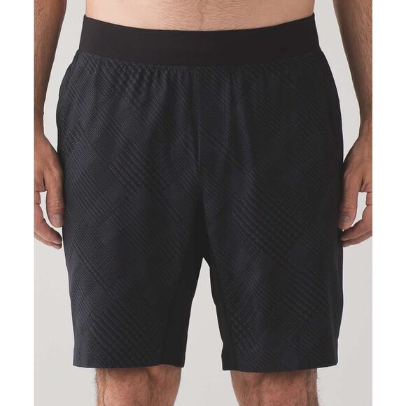 Lululemon Men's T.H.E. Short 9” Luxtreme Lined Moor Check Large Athleisure Gym - Picture 1 of 5